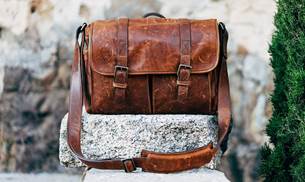 Bag, Classic, Leather, Messenger Bag