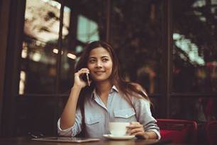 People, Woman, Call, Shop, Coffee, Cafe