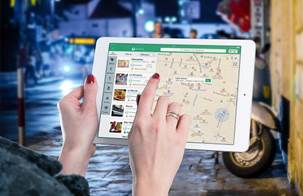 Ipad Map Tablet Internet Screen Multimedia