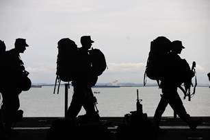 Military Men Departing Service Uniform Pac