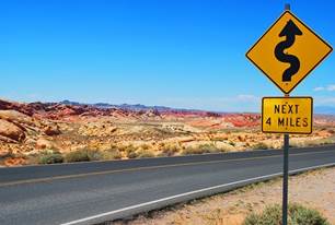 Road Sign Road Trip Desert Landscape Journ