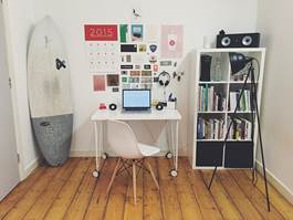 Office Space, Surf Board, Room, Simple
