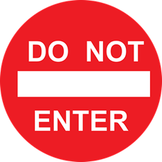 Enter, Not, Road, Instruction, Drive