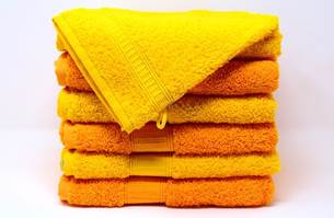 Towels, Washcloth, Yellow, Orange
