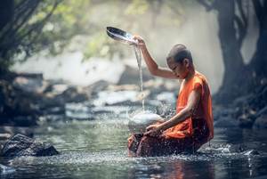 Buddhist, Ritual, Water, Buddhism